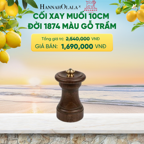  CỐI XAY MUỐI 10CM ĐỜI 1874 MÀU GỖ TRẦM - A2571 