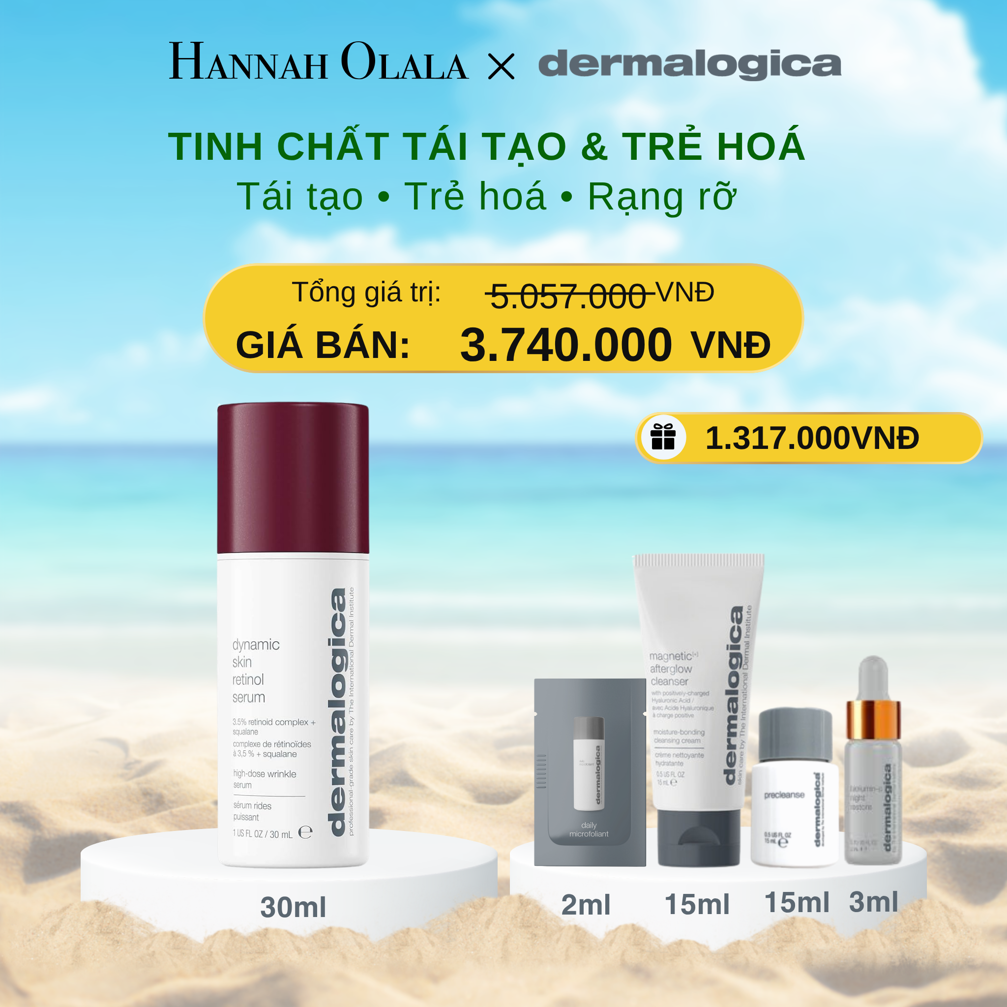 Serum L'Oréal Tinh Chất Tái Cấu Trúc & Đảo Ngược Lão Hóa Dynamic Skin Retinol 3,5% 30ml