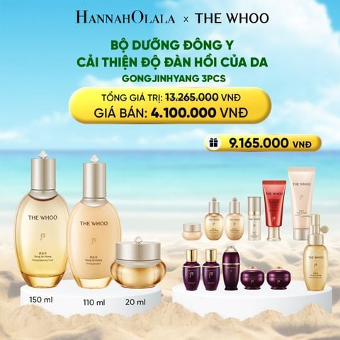  DEAL 8: PHIÊN BẢN ĐẶC BIỆT - BỘ DƯỠNG ĐÔNG Y CẢI THIỆN ĐỘ ĐÀN HỒI CỦA DA THE WHOO GONGJINHYANG 3PCS SPECIAL SET 