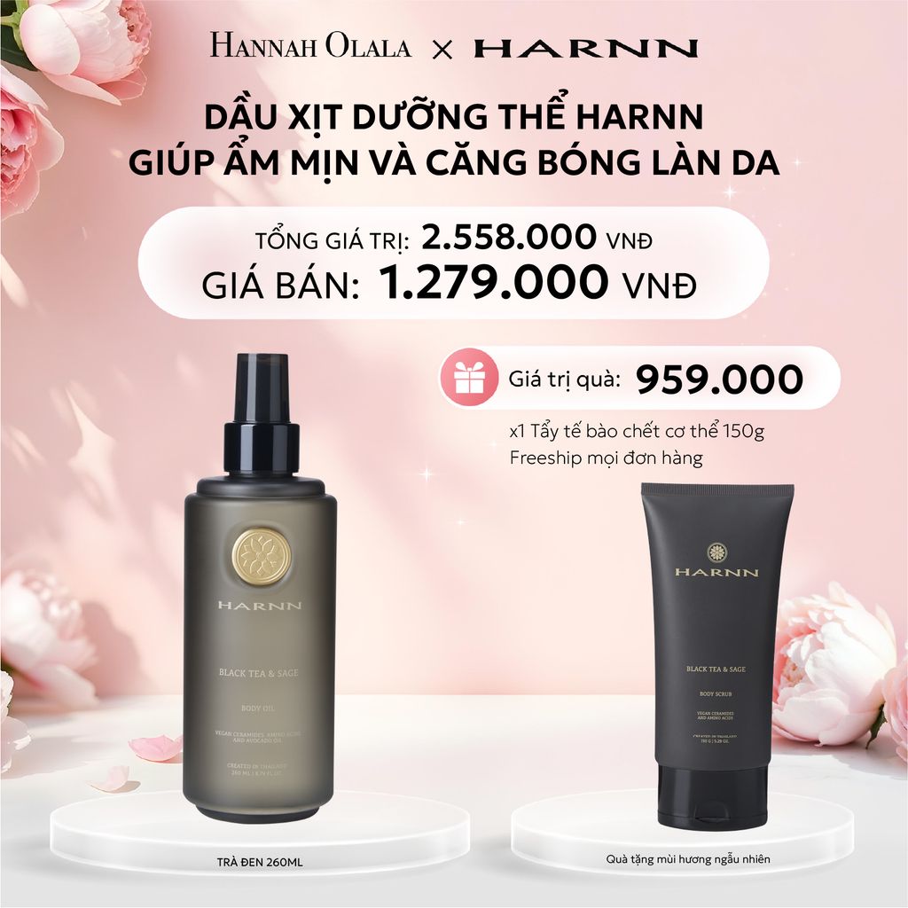  E1023: DEAL 8: DẦU XỊT DƯỠNG THỂ HARNN GIÚP ẨM MỊN VÀ CĂNG BÓNG LÀN DA 