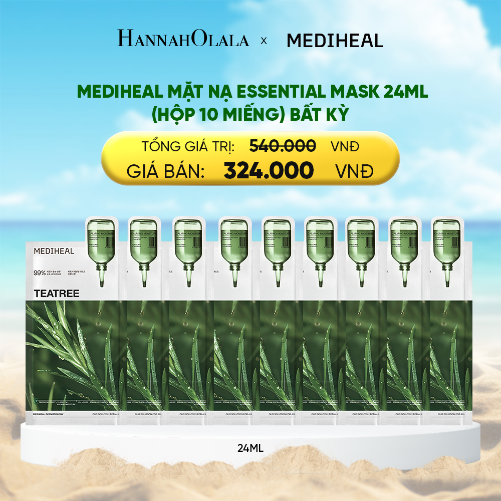  A1951_DEAL 8 : MEDIHEAL MẶT NẠ ESSENTIAL MASK 24ML (HỘP 10 MIẾNG) BẤT KỲ 