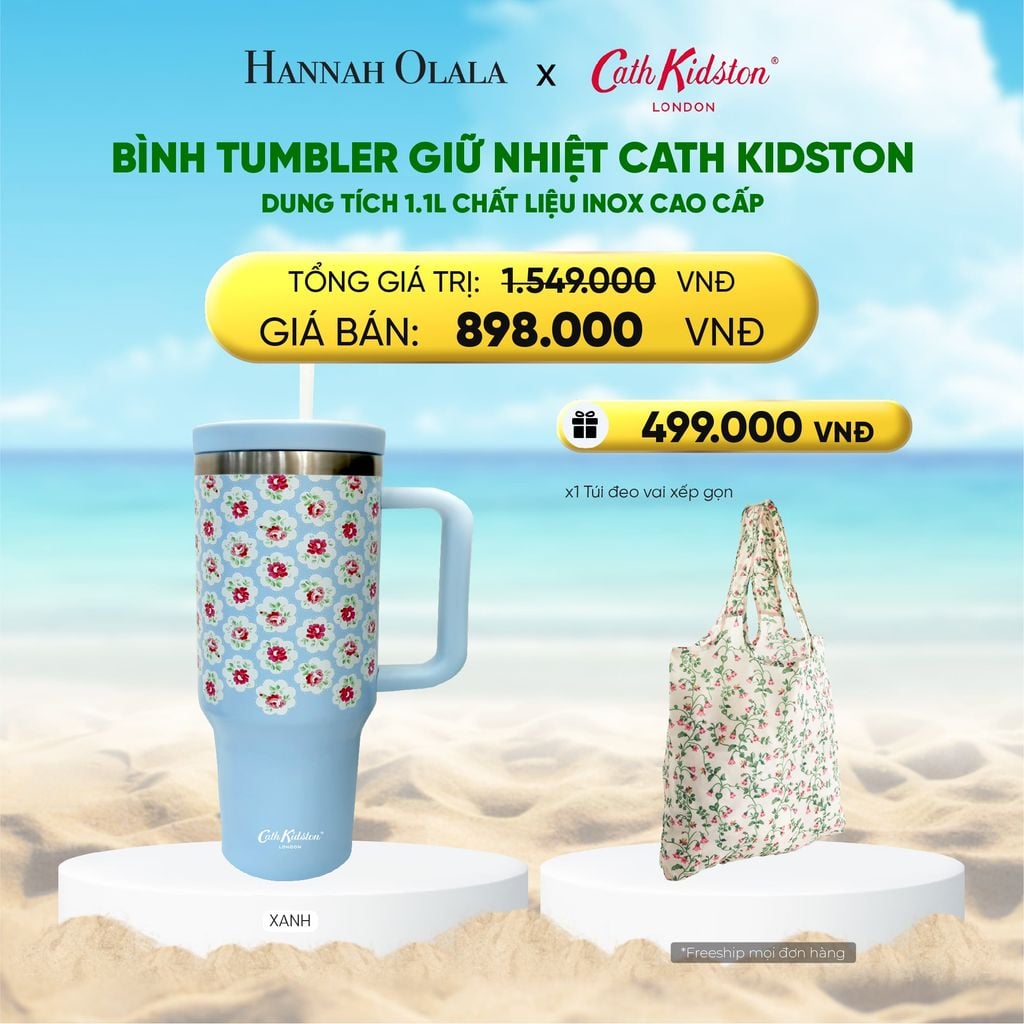  DEAL 8. BÌNH TUMBLER GIỮ NHIỆT CATH KIDSTON DUNG TÍCH 1.1L CHẤT LIỆU INOX CAO CẤP 