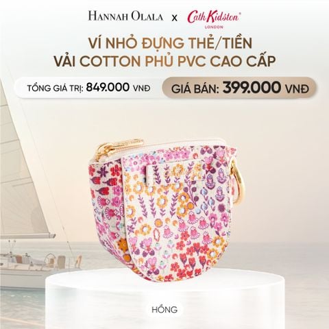  VÍ NHỎ ĐỰNG THẺ/TIỀN CATH KIDSTON VẢI COTTON PHỦ PVC CAO CẤP _ DEAL 8 
