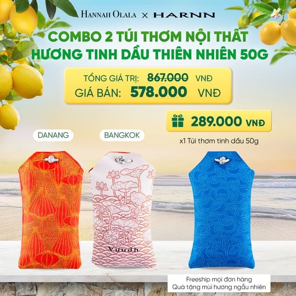  COMBO 2 TÚI THƠM NỘI THẤT 50G HƯƠNG TINH DẦU THIÊN NHIÊN 