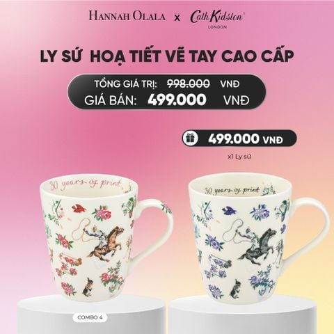  [MUA 1 TẶNG 1] LY SỨ HOẠ TIẾT VẼ TAY CAO CẤP CATH KIDSTON_A1979 