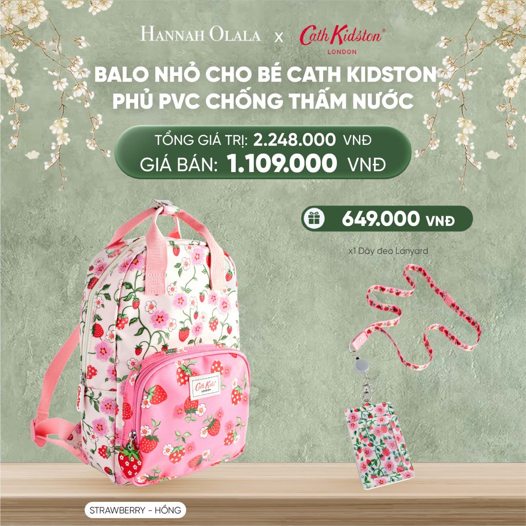  DEAL 8: BALO NHỎ CHO BÉ CATH KIDSTON PHỦ PVC CHỐNG THẤM NƯỚC 