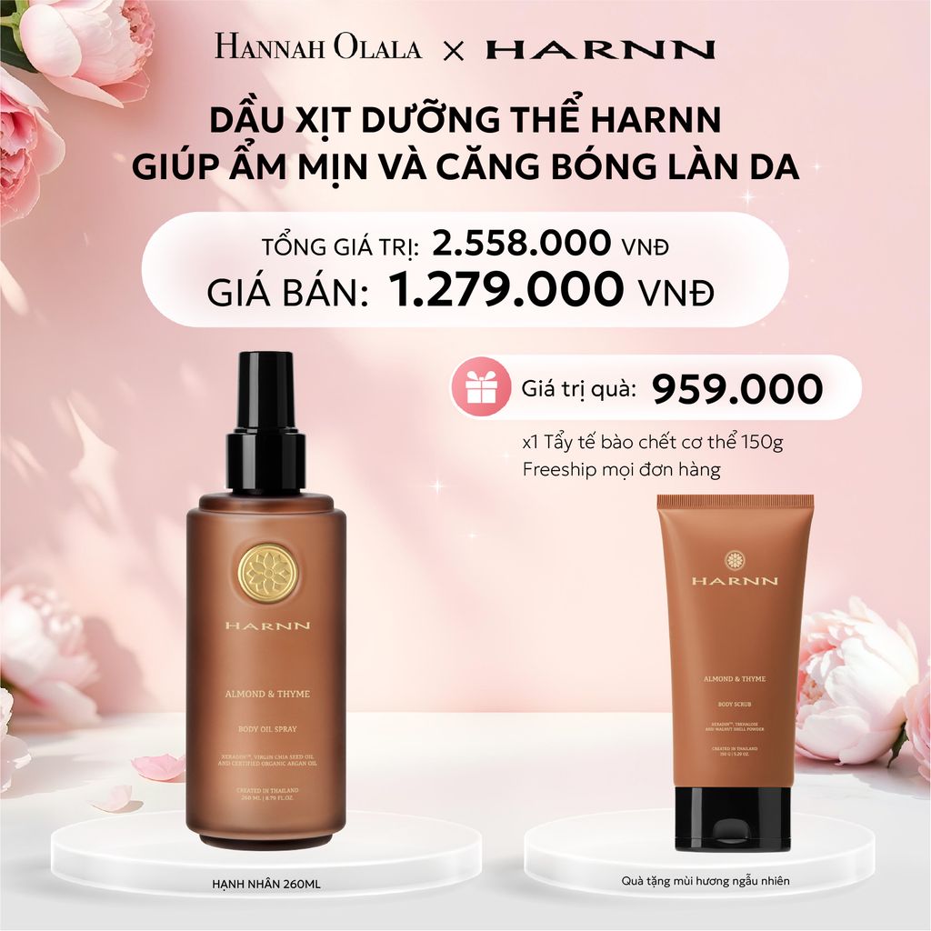  E1023: DEAL 8: DẦU XỊT DƯỠNG THỂ HARNN GIÚP ẨM MỊN VÀ CĂNG BÓNG LÀN DA 