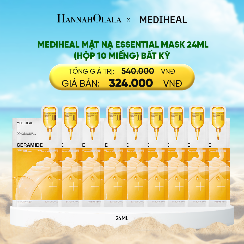  A1951_DEAL 8 : MEDIHEAL MẶT NẠ ESSENTIAL MASK 24ML (HỘP 10 MIẾNG) BẤT KỲ 