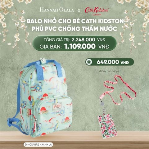  DEAL 8: BALO NHỎ CHO BÉ CATH KIDSTON PHỦ PVC CHỐNG THẤM NƯỚC 