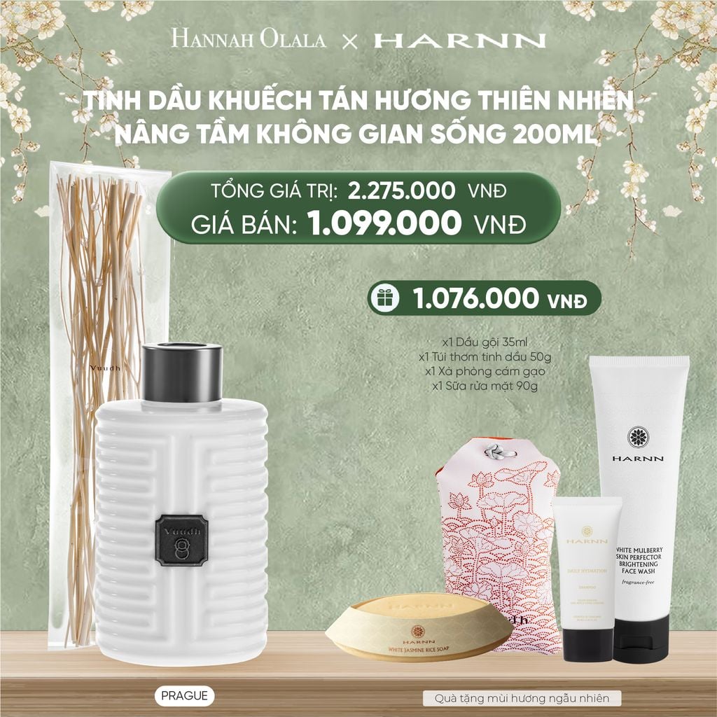  DEAL 9: TINH DẦU KHUẾCH TÁN 200ML HƯƠNG THIÊN NHIÊN - NÂNG TẦM KHÔNG GIAN SỐNG 