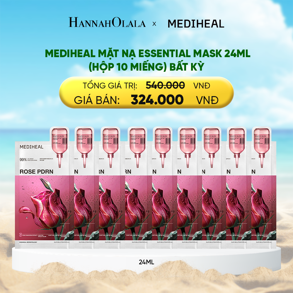  A1951_DEAL 8 : MEDIHEAL MẶT NẠ ESSENTIAL MASK 24ML (HỘP 10 MIẾNG) BẤT KỲ 