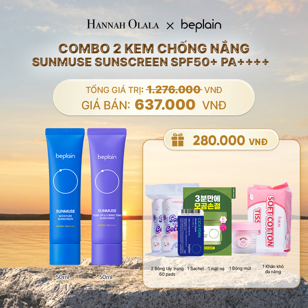  COMBO 2 KCN: BEPLAIN KEM CHỐNG NẮNG SUNMUSE SUNSCREEN 50ML BẤT KỲ - B626 