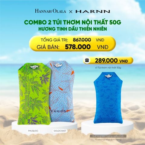  DEAL 8: COMBO 2 TÚI THƠM NỘI THẤT 50G HƯƠNG TINH DẦU THIÊN NHIÊN 