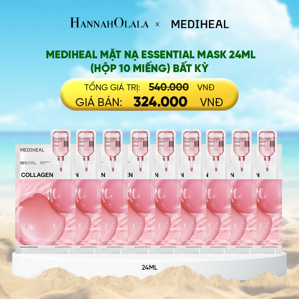  A1951_DEAL 8 : MEDIHEAL MẶT NẠ ESSENTIAL MASK 24ML (HỘP 10 MIẾNG) BẤT KỲ 