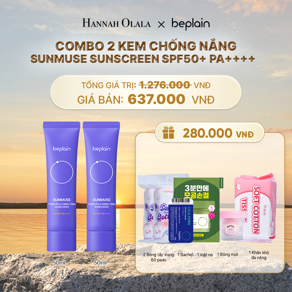  COMBO 2 KCN: BEPLAIN KEM CHỐNG NẮNG SUNMUSE SUNSCREEN 50ML BẤT KỲ - B626 