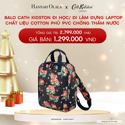  A465_DEAL 8: BALO CATH KIDSTON ĐI HỌC/ ĐI LÀM ĐỰNG LAPTOP CHẤT LIỆU COTTON PHỦ PVC CHỐNG THẤM NƯỚC 