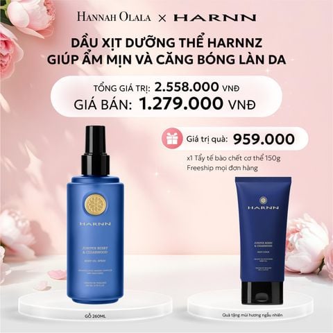 E1023: DEAL 8: DẦU XỊT DƯỠNG THỂ HARNN GIÚP ẨM MỊN VÀ CĂNG BÓNG LÀN DA 