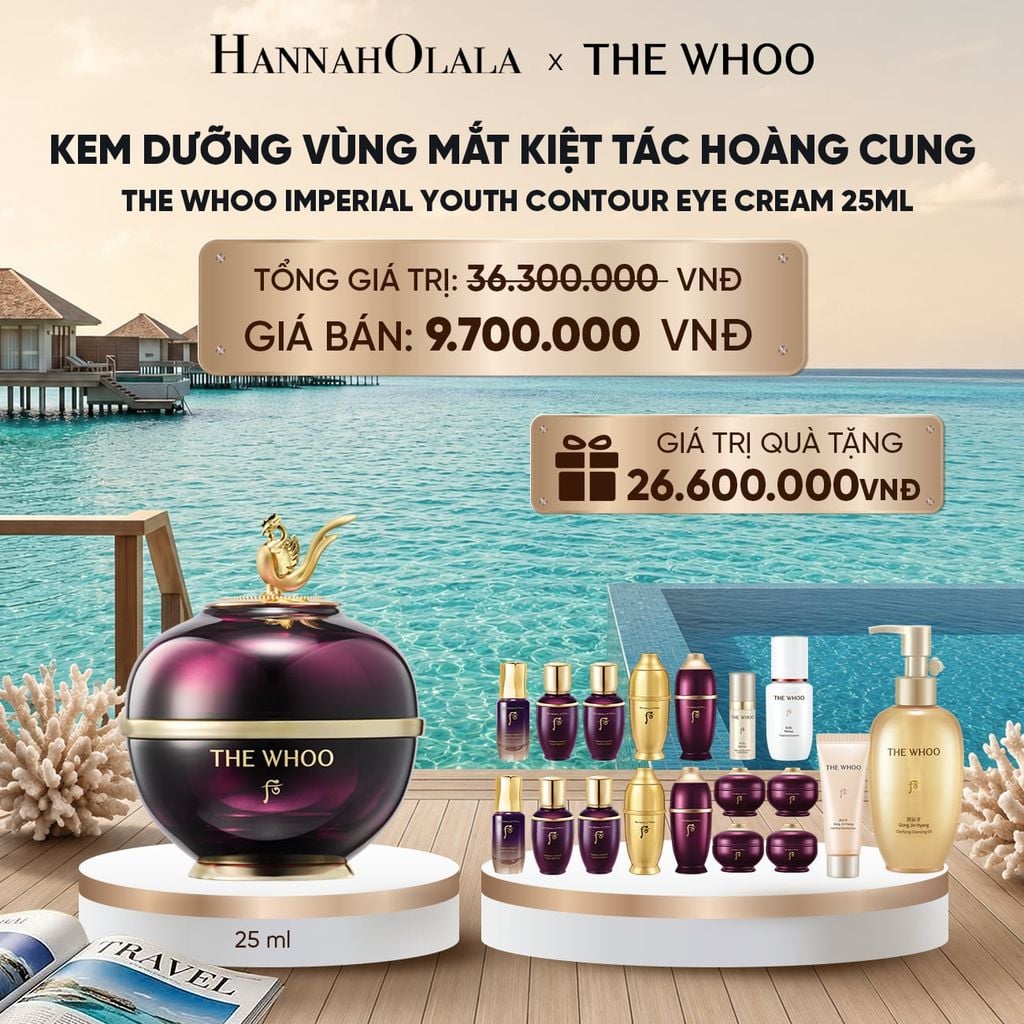  BỘ KEM DƯỠNG VÙNG MẮT KIỆT TÁC HOÀNG CUNG THE WHOO IMPERIAL YOUTH CONTOUR EYE CREAM 25ML SPECIAL SET_ D2205 