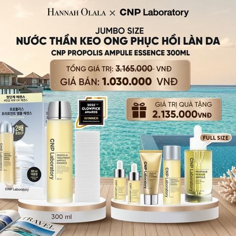  JUMBO SIZE - BỘ NƯỚC THẦN KEO ONG PHỤC HỒI LÀN DA CNP PROPOLIS TREATMENT AMPULE ESSENCE 300ML 