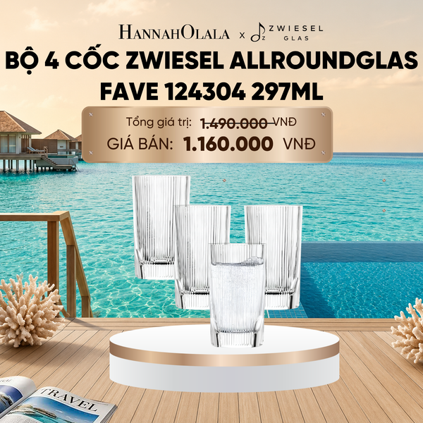  BỘ 4 CỐC ZWIESEL ALLROUNDGLAS FAVE 124304 297ML_ D1123 