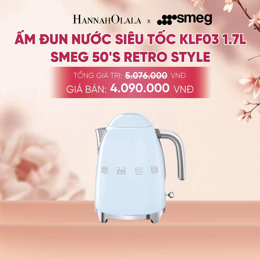  ẤM ĐUN NƯỚC SIÊU TỐC KLF03 1.7L SMEG 50'S RETRO STYLE - A965 