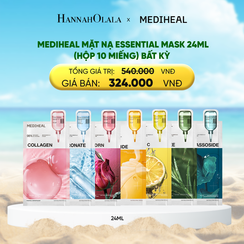  DEAL 8 : MEDIHEAL MẶT NẠ ESSENTIAL MASK 24ML (HỘP 10 MIẾNG) BẤT KỲ 