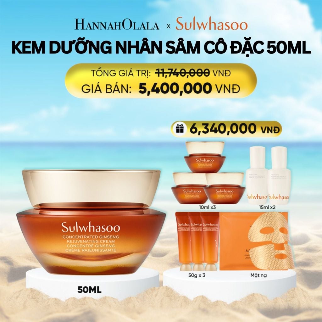  DEAL 3A: KEM DƯỠNG NHÂN SÂM CÔ ĐẶC CONCENTRATED GINSENG REJUVENATING CREAM 50ML 