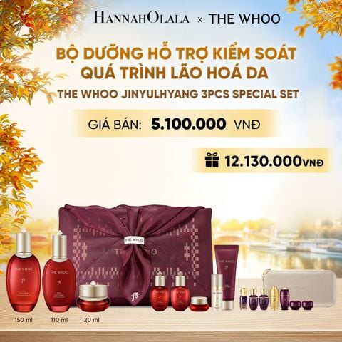  BỘ DƯỠNG HỖ TRỢ KIỂM SOÁT QUÁ TRÌNH LÃO HOÁ DA THE WHOO JINYULHYANG 3PCS SPECIAL SET - E2108 