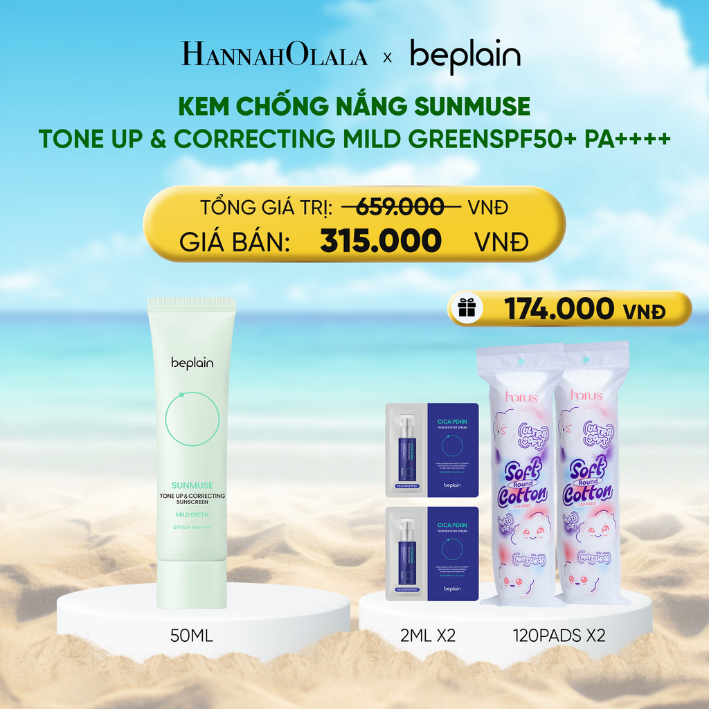  DEAL 3: KEM CHỐNG NẮNG BEPLAIN SUNMUSE SUNSCREEN SPF50+ PA++++ 50ML PHÂN LOẠI BẤT KÌ 