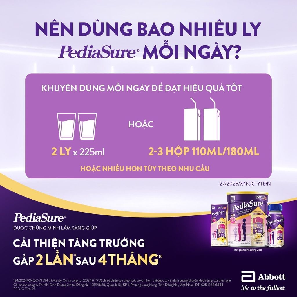  2 LON PEDIASURE DẠNG BỘT HƯƠNG VANI 800G 10+ (DÙNG CHO BÉ TRÊN 10 TUỔI) DEAL 3: - E219 