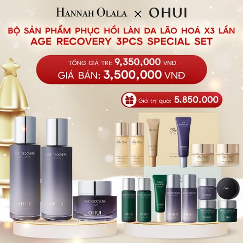  A311_DEAL 8: BỘ SẢN PHẨM PHỤC HỒI LÀN DA LÃO HOÁ X3 LẦN OHUI AGE RECOVERY 3PCS SPECIAL SET 