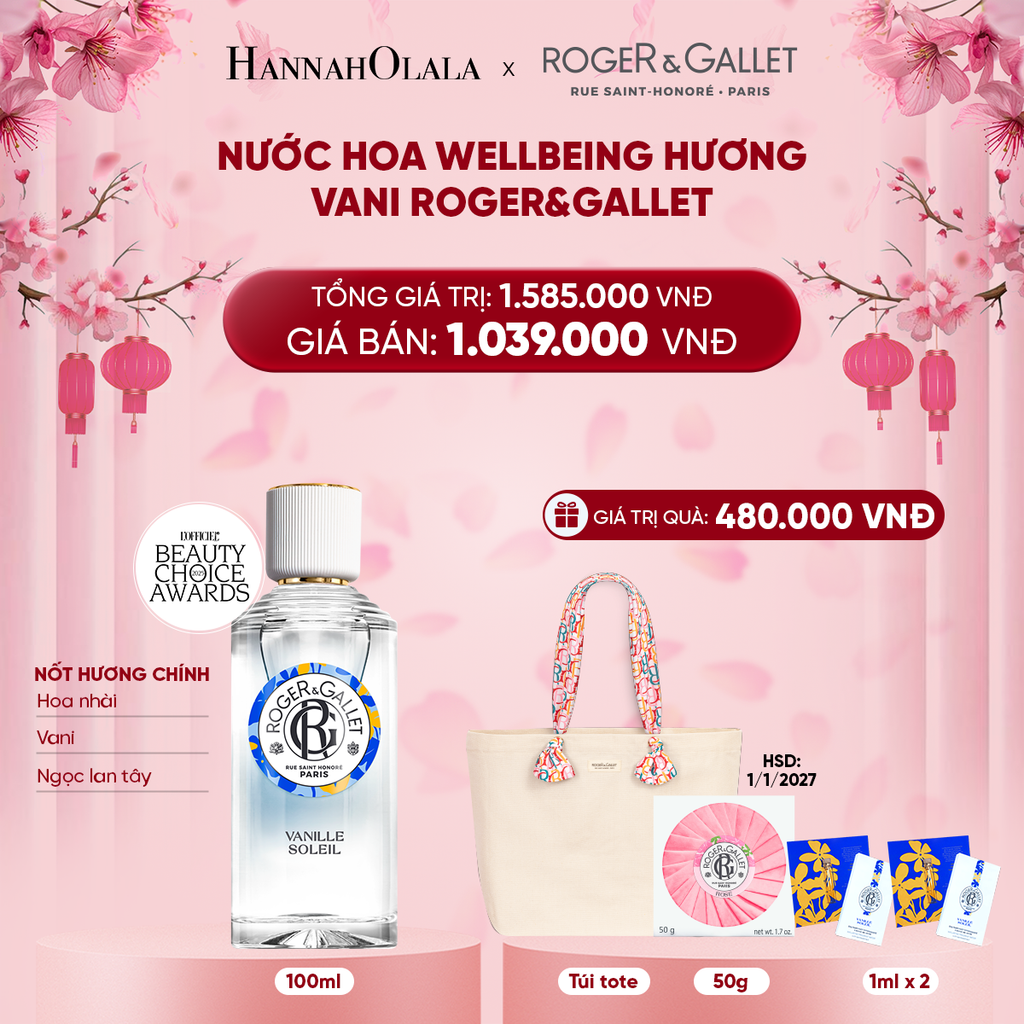  DEAL 2: NƯỚC HOA WELLBEING ROGER&GALLET 100ML 