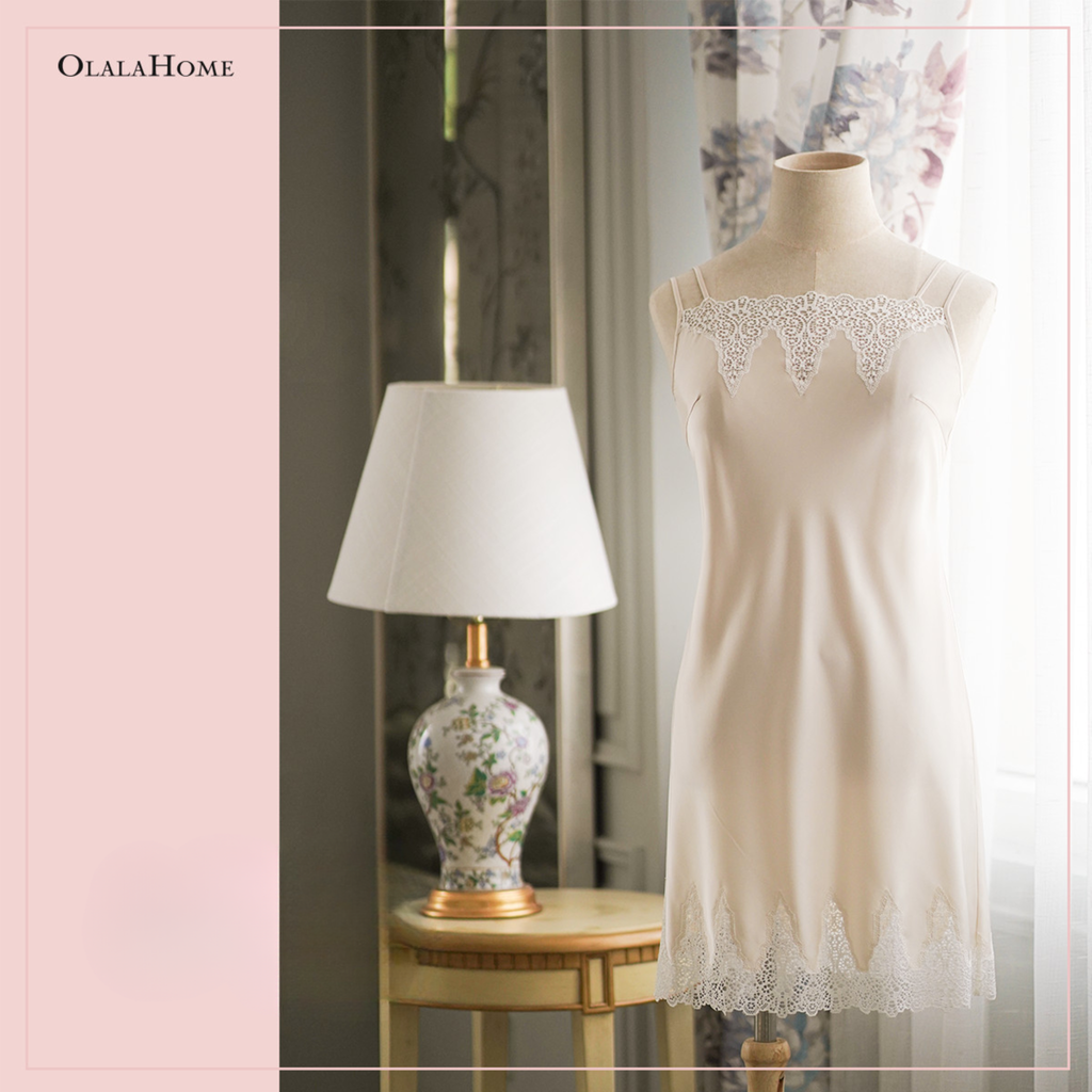  DEAL 9A: ĐẦM DÂY ĐÔI CỔ ÂU NHỌN - MÀU TRẮNG KEM 