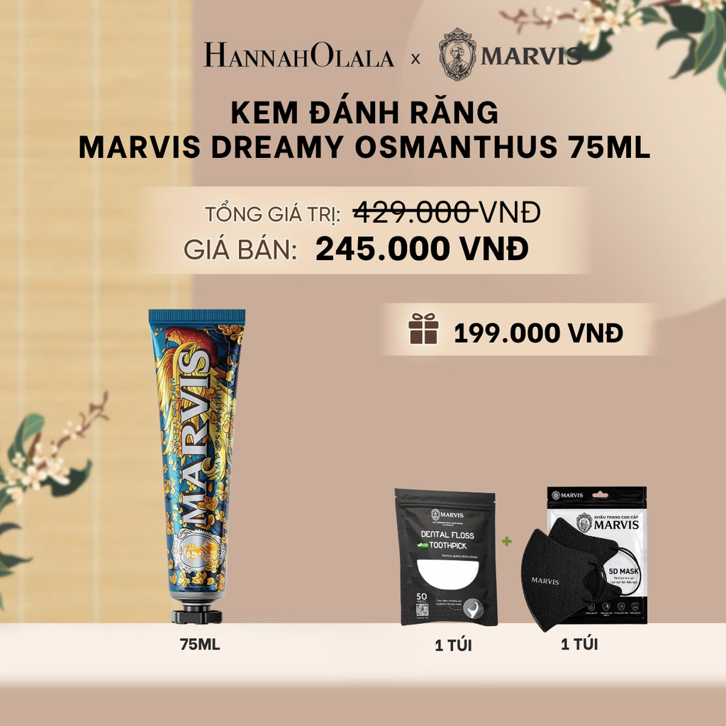  KEM ĐÁNH RĂNG MARVIS TUÝP FULLSIZE 75/85ML TRẮNG RĂNG THƠM MIỆNG - A1718 