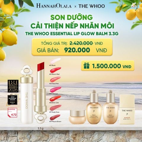  SON DƯỠNG CẢI THIỆN NẾP NHĂN MÔI THE WHOO ESSENTIAL LIP GLOW BALM - A42 