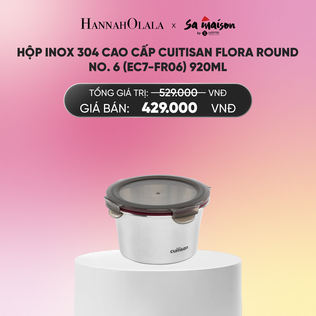  DEAL 14: HỘP INOX 304 CAO CẤP CUITISAN FLORA ROUND_A593 