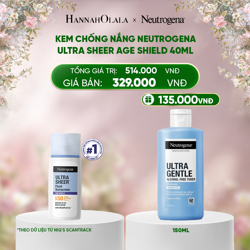  DEAL 7: KEM CHỐNG NẮNG PHỔ RỘNG NGỪA THÂM SẠM NEUTROGENA ULTRA SHEER AGE SHIELD 40ML 