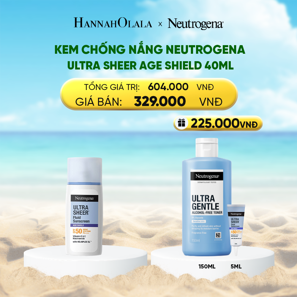  DEAL 7: KEM CHỐNG NẮNG PHỔ RỘNG NGỪA THÂM SẠM NEUTROGENA ULTRA SHEER AGE SHIELD 40ML 