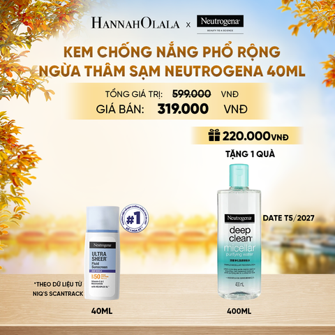  KEM CHỐNG NẮNG PHỔ RỘNG NGỪA THÂM SẠM NEUTROGENA ULTRA SHEER AGE SHIELD 40ML - E879 