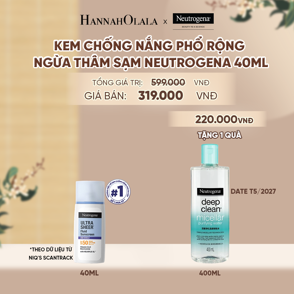  KEM CHỐNG NẮNG PHỔ RỘNG NGỪA THÂM SẠM NEUTROGENA ULTRA SHEER AGE SHIELD 40ML - A2 
