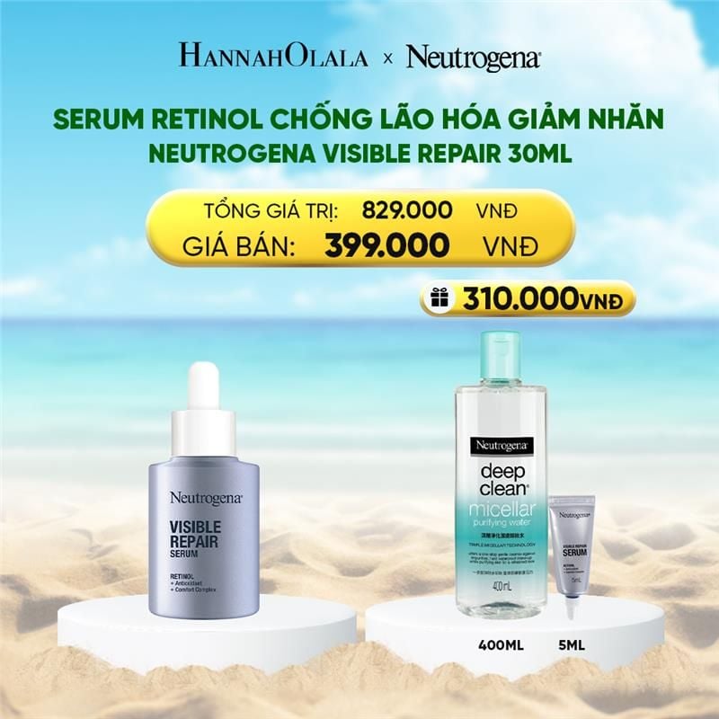  DEAL 3: SERUM RETINOL CHỐNG LÃO HÓA GIẢM NHĂN NEUTROGENA VISIBLE REPAIR 30ML 