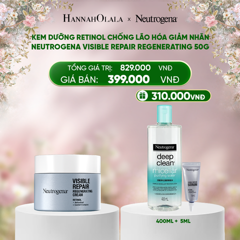 DEAL 4: KEM DƯỠNG RETINOL CHỐNG LÃO HÓA GIẢM NHĂN NEUTROGENA VISIBLE REPAIR REGENERATING 50G 