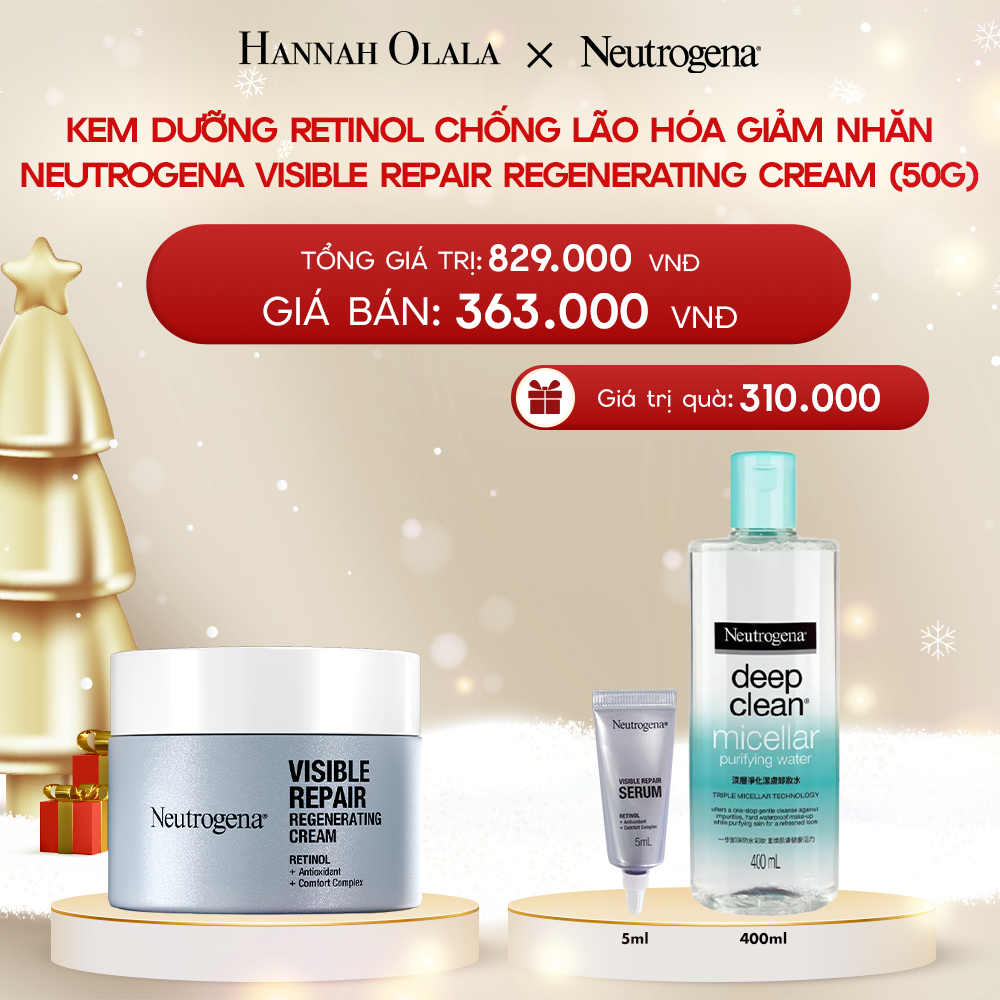  DEAL 4: KEM DƯỠNG RETINOL CHỐNG LÃO HÓA GIẢM NHĂN NEUTROGENA VISIBLE REPAIR REGENERATING 50G 