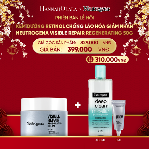  A1485_DEAL 4: KEM DƯỠNG RETINOL CHỐNG LÃO HÓA GIẢM NHĂN NEUTROGENA VISIBLE REPAIR REGENERATING 50G 