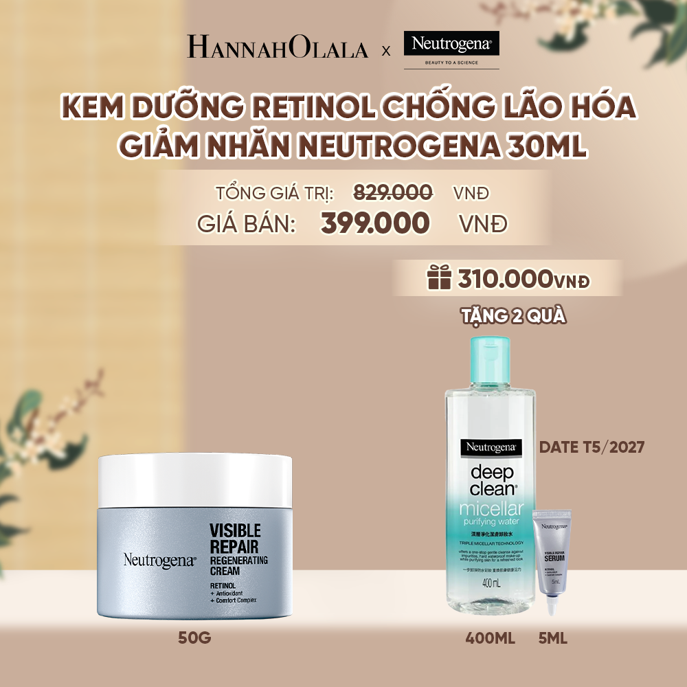  KEM DƯỠNG RETINOL CHỐNG LÃO HÓA GIẢM NHĂN NEUTROGENA VISIBLE REPAIR REGENERATING 50G - A612 