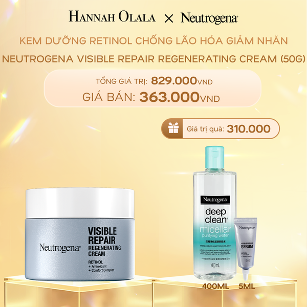  C1018_DEAL 6: KEM DƯỠNG RETINOL CHỐNG LÃO HÓA GIẢM NHĂN NEUTROGENA VISIBLE REPAIR REGENERATING CREAM 50G 