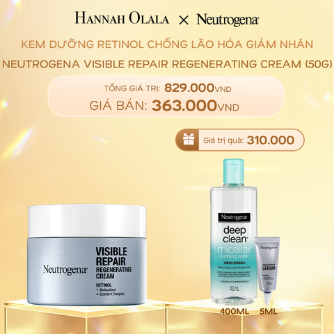  DEAL 6: KEM DƯỠNG RETINOL CHỐNG LÃO HÓA GIẢM NHĂN NEUTROGENA VISIBLE REPAIR REGENERATING CREAM 50G 