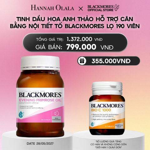  TINH DẦU HOA ANH THẢO HỖ TRỢ CÂN BẰNG NỘI TIẾT TỐ BLACKMORES EVENING PRIMROSE OIL LỌ 190 VIÊN - DEAL 2_A2072 