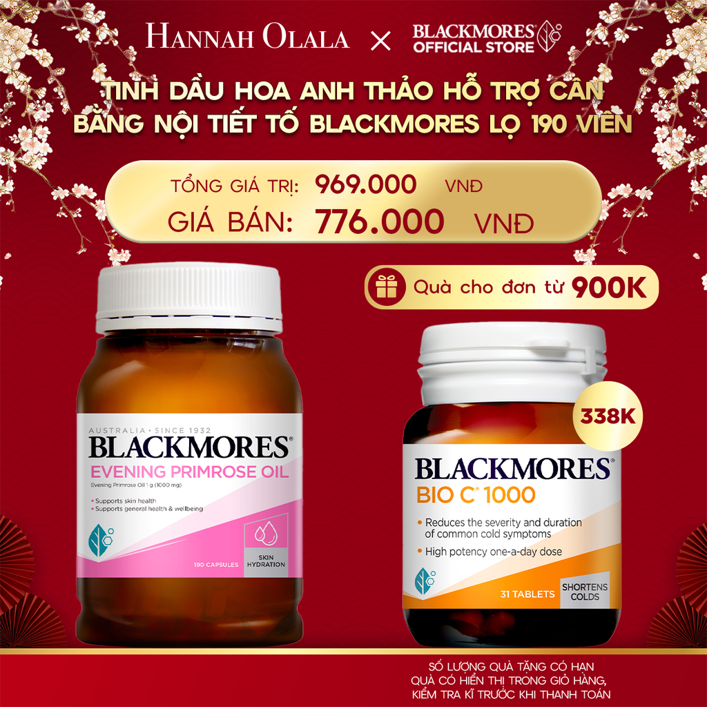  DEAL 2: TINH DẦU HOA ANH THẢO HỖ TRỢ CÂN BẰNG NỘI TIẾT TỐ BLACKMORES EVENING PRIMROSE OIL LỌ 190 VIÊN 