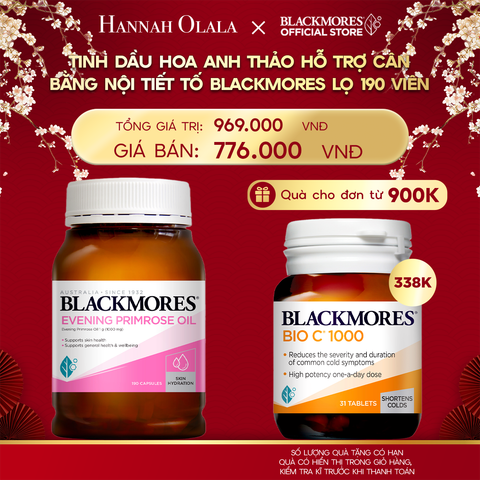  DEAL 2: TINH DẦU HOA ANH THẢO HỖ TRỢ CÂN BẰNG NỘI TIẾT TỐ BLACKMORES EVENING PRIMROSE OIL LỌ 190 VIÊN 